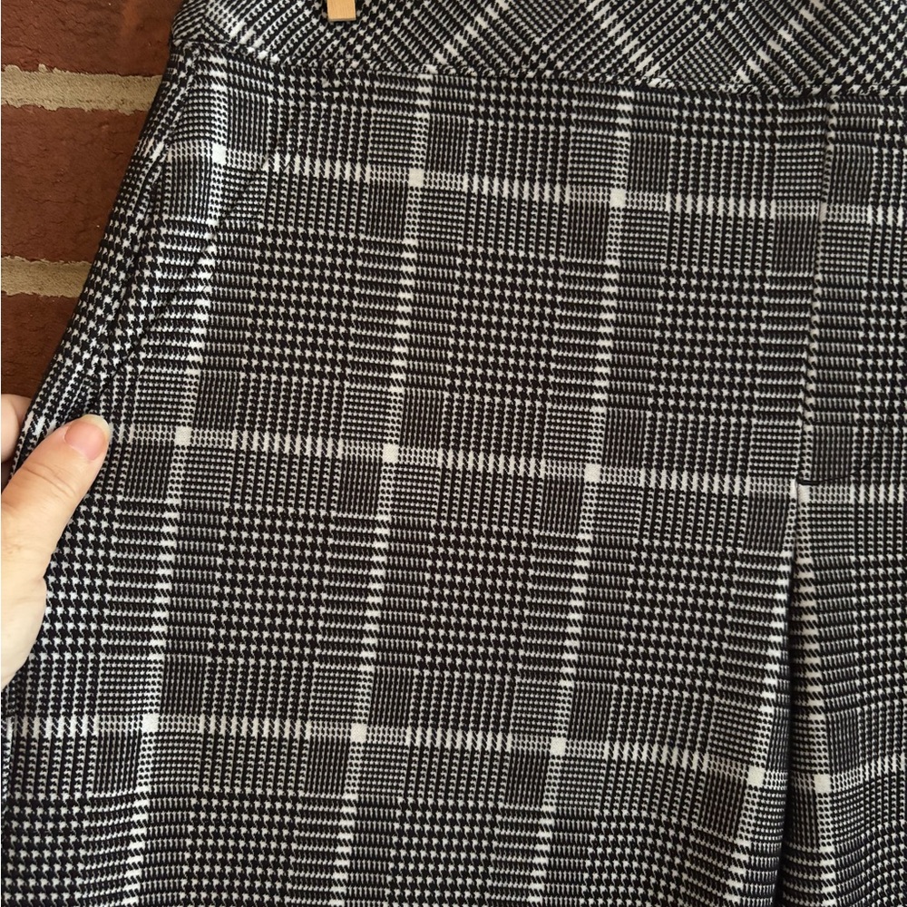 SPANX Black and White plaid Wide leg perfect pants - Picture 2 of 7
